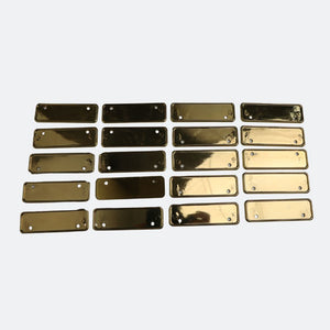 Gold Name Badge Holders - Medium Size - Pack of 20