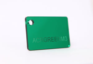 3mm Green Mirrored Acrylic 1200 x 600mm