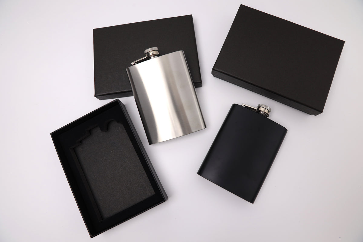 Laserable Stainless Steel Hip Flasks Custom Gift Engraving Supplies