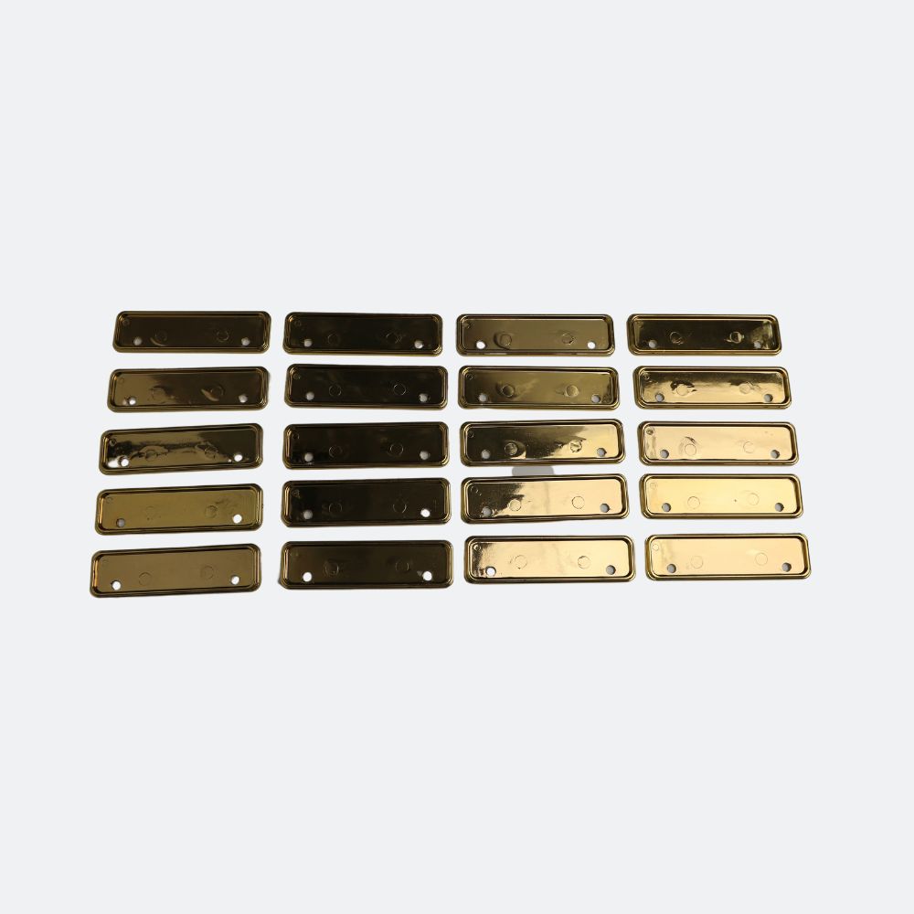 Gold Name Badge Holders - Small Size - Pack of 20