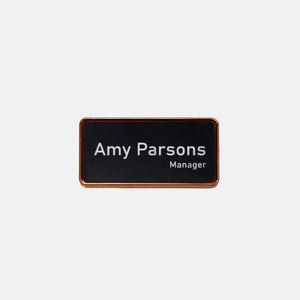 Rose Gold Name Badge Holders - Large Size - Pack of 20