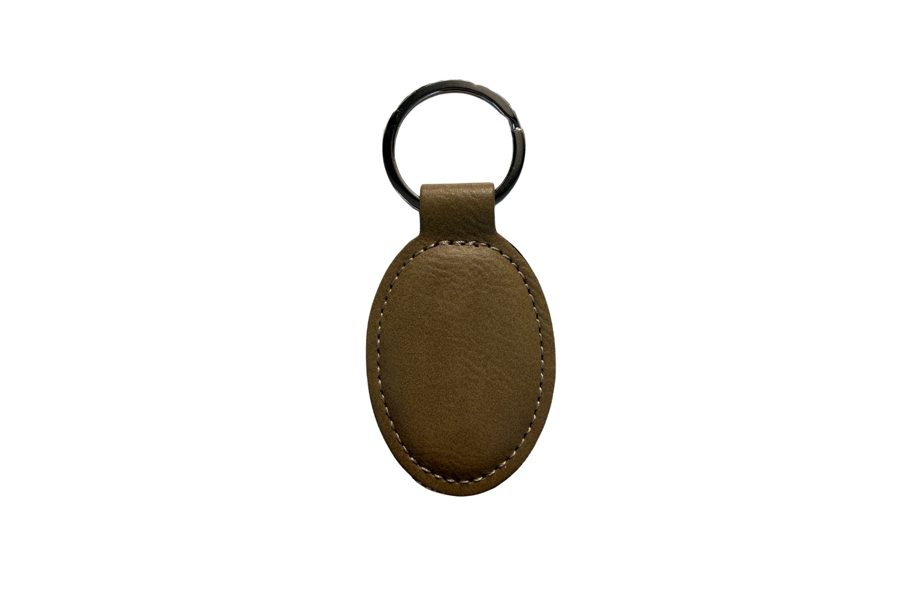 Leather Oval Keychain for Laser Engraving