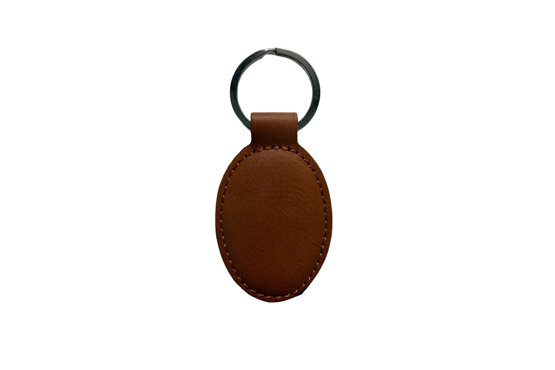 Leather Oval Keychain for Laser Engraving
