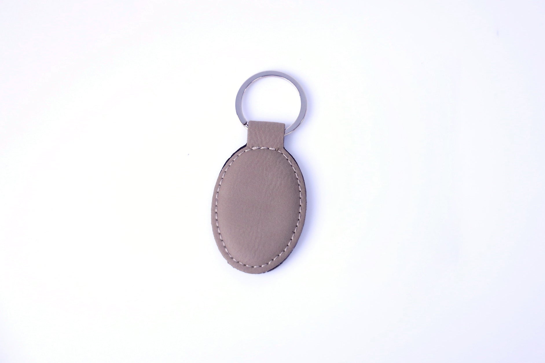Leather Oval Keychain for Laser Engraving