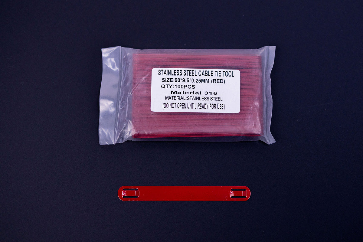 Red Stainless Steel Cable Marker Pack Of 100 – Rowmark Australia