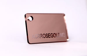 3mm Rose Gold Mirrored Acrylic 1200 x 600mm